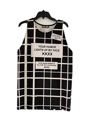 stylenanda KKXX made in korea top tank Dress Shirt Sz L/XL