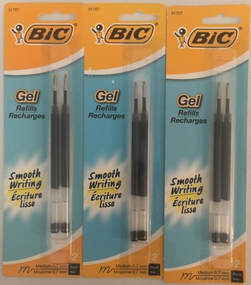 Bic Gel refill 0.7mm 2pk Black rrlcp21-blk (070330317277)