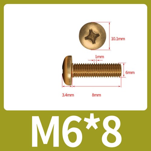 Viti a testa tonda M2 M2,5 M3 M4 M5 M6 M8 ottone Phillips macchina bullone a vite - Foto 53 di 74