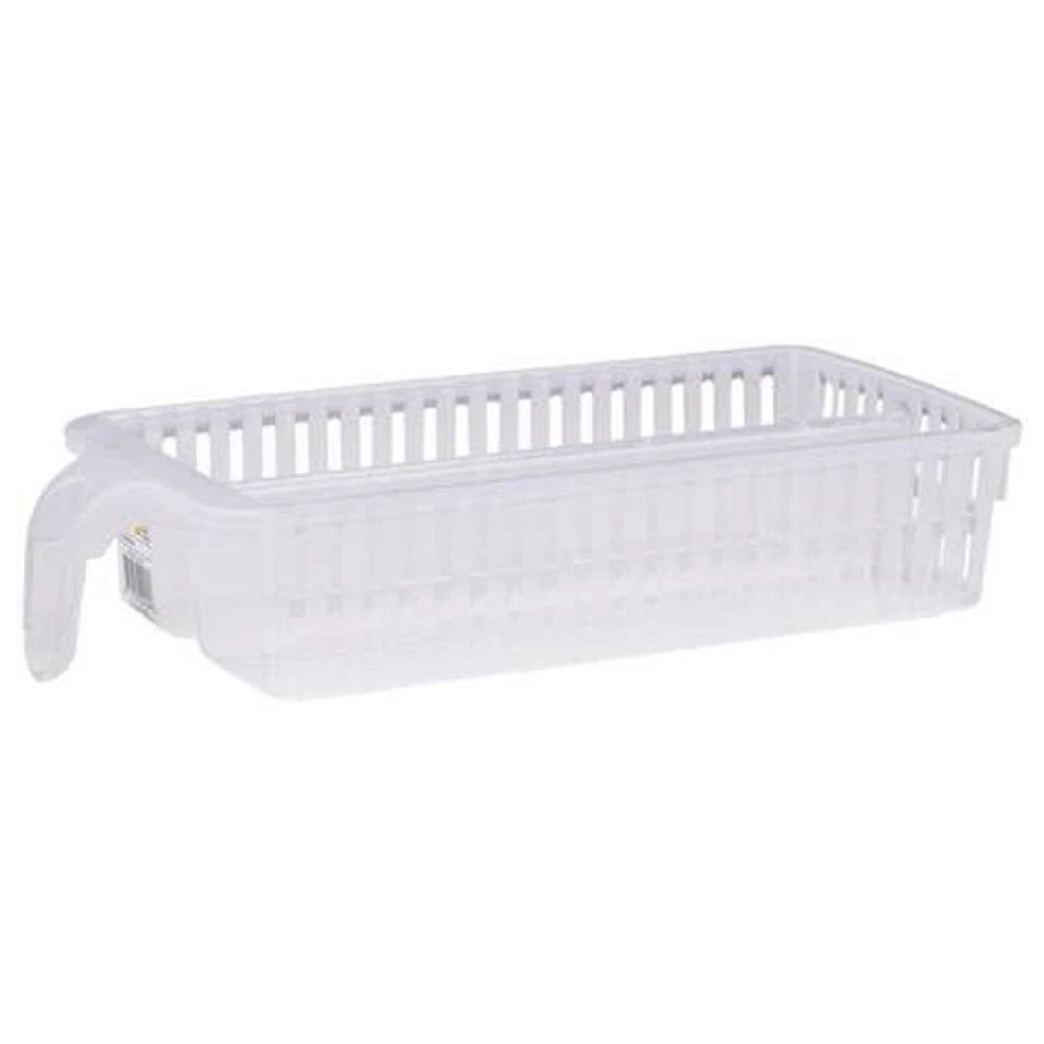 Fridge Box Storage Baskets Kitchen Shelf Organiser Holder Rack Clear Plastic - Image 4 of 4