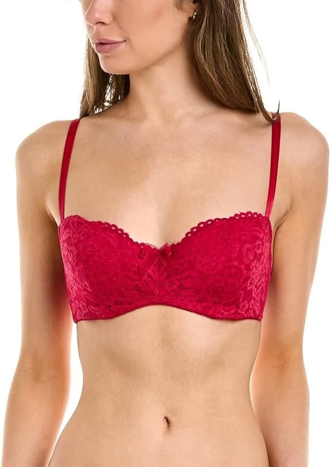 Sujetador con aros copas moldeadas b.tempt'd by Wacoal X6502 de encaje Ciao Bella, rojo, 34B Foto 2 de 4