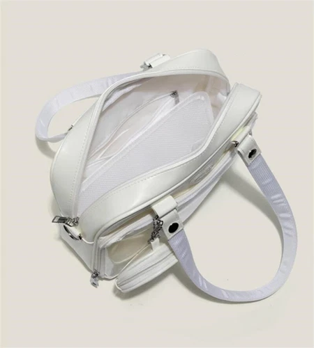 Lolita transparent PU ItaBag shoulder bag handbag JK uniform mailman bag- - Picture 10 of 30