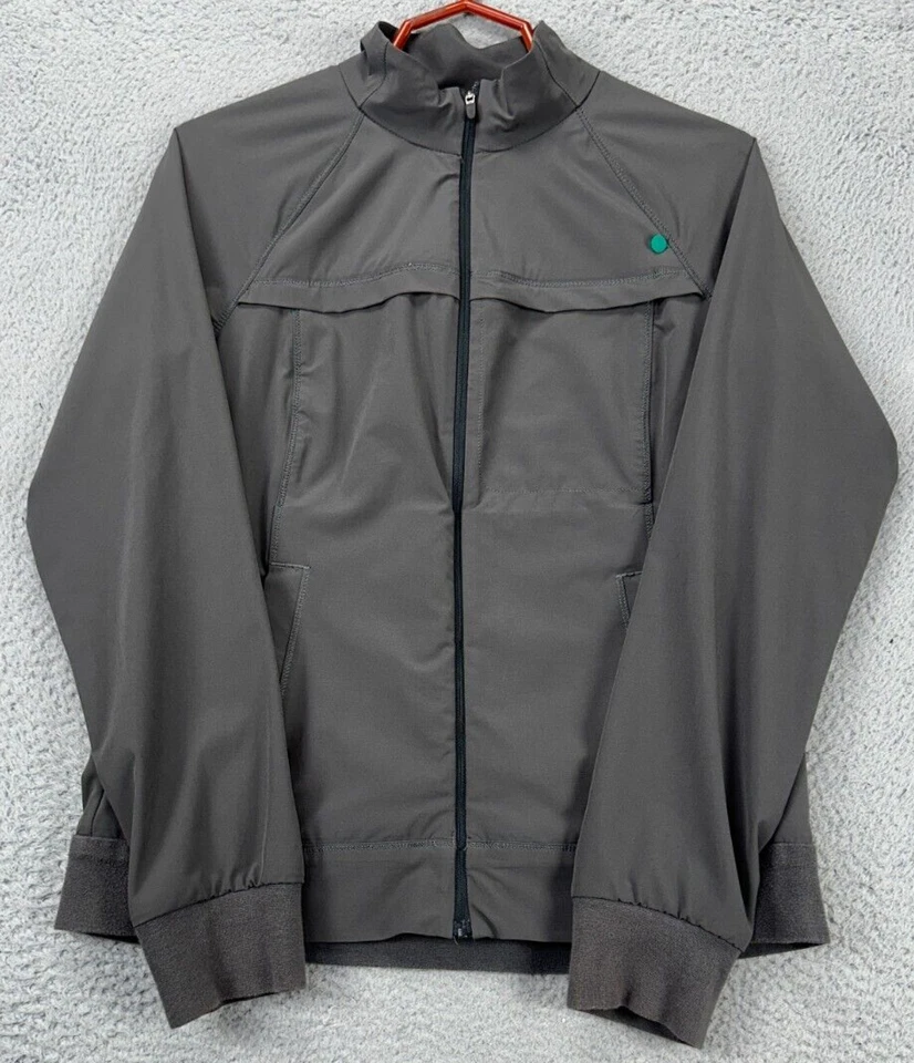 Eddie Bauer Jacket Womens Medium Grey Full Zip Windbreaker Long Sleeve Pocket - Image 3 of 4