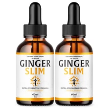 Ginger Slim Drops Maximum Overall Wellness Health Support Made in USA (2 Pack)