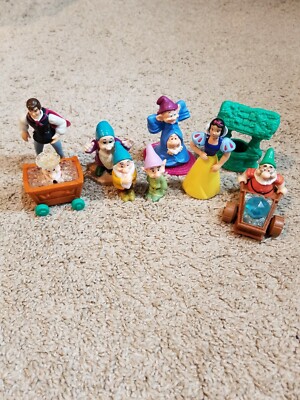 1992 McDonald's Snow White & 7 Dwarfs Happy Meal Toys Lot of 8 Figures