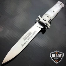 9" Italian Milano Stiletto Tactical Spring Assisted Pocket OPEN Knife TAC FORCE