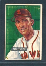1951 Bowman #315: ZACK TAYLOR St. Louis Browns HIGH # SP ~ VG-EX