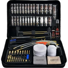 Premium Gun Cleaning Kit with Brass Brushes Rod and Rope for Multiple Calibers