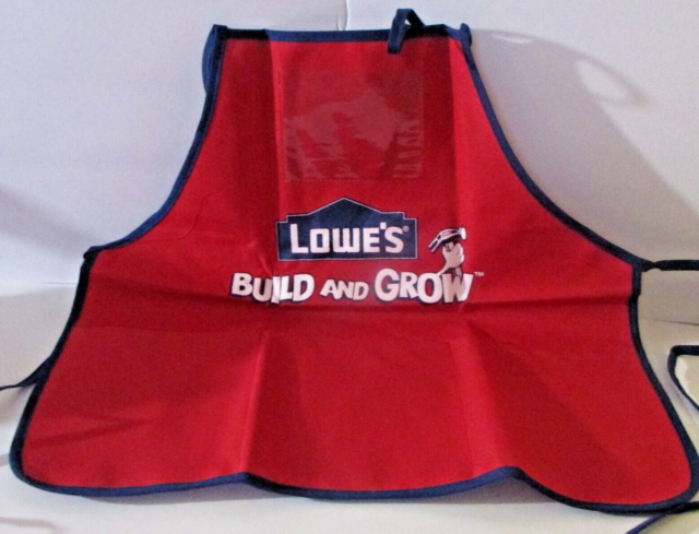 Lowe's DIY Kids’ Workshops Apron Work Vest Pocket Pouches Name Holder (2) New