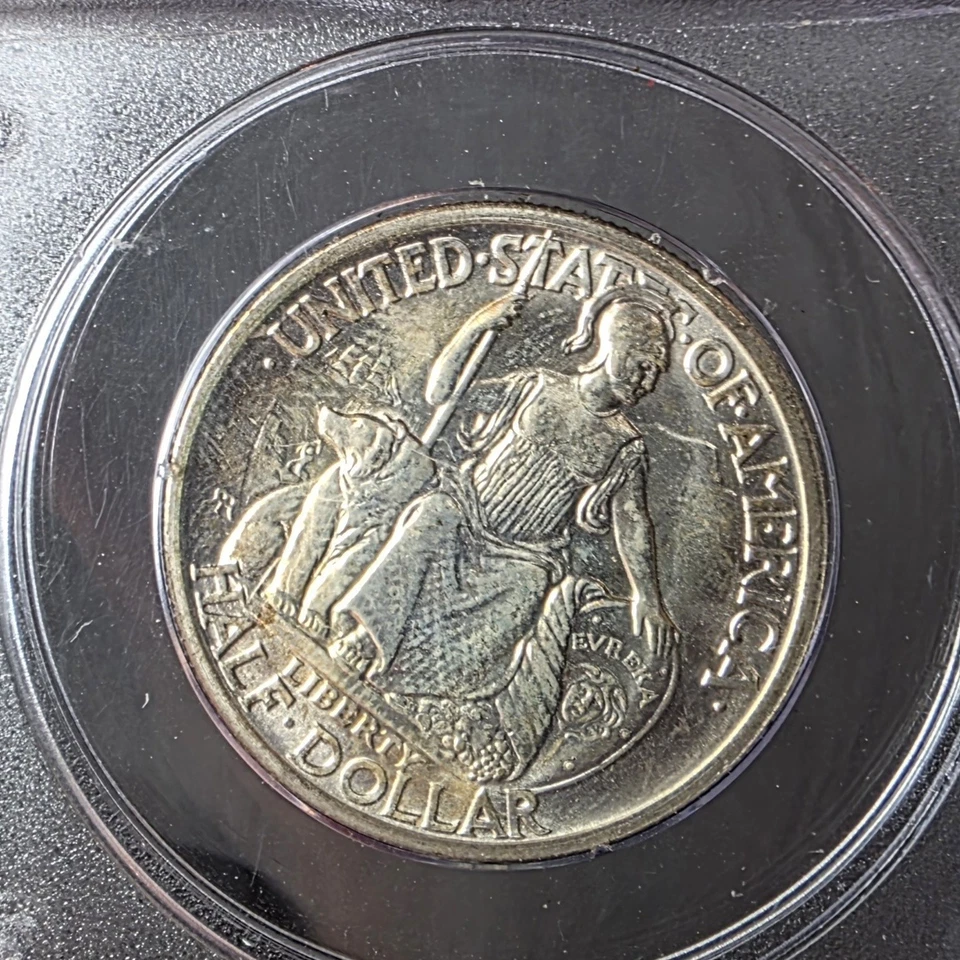 1935-S San Diego Commemorative Silver Half Dollar PCGS MS65 OGH Rattler - Image 3 of 4