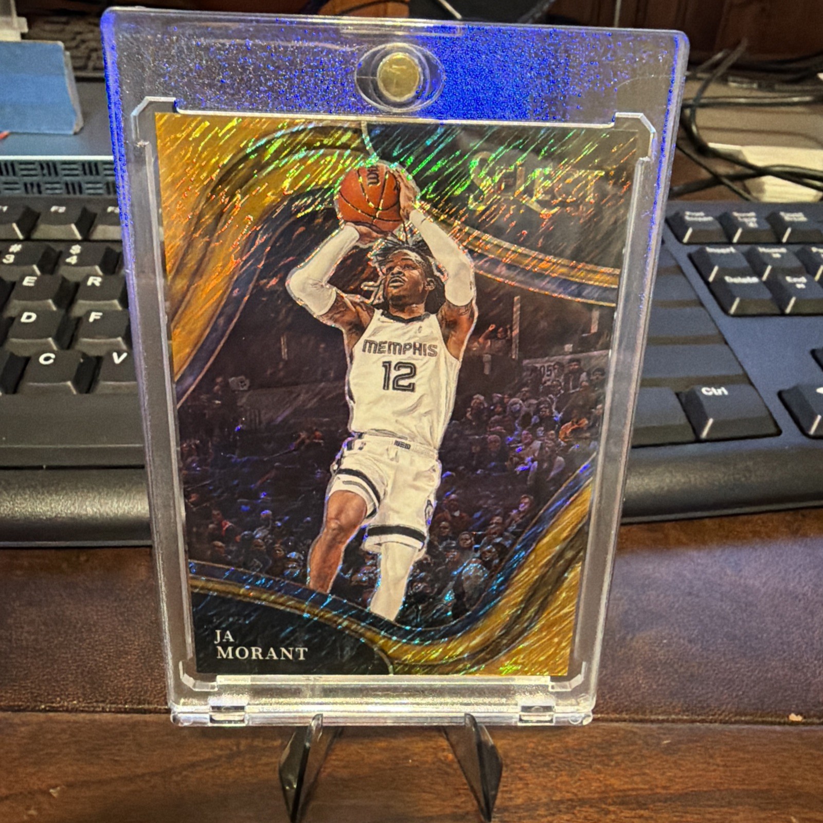 2021-22 Panini Select #214 Ja Morant Courtside Gold Shimmer /10 Memphis SSP