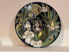 PIATTO IN MAIOLICA LIBERTY TORQUATO CASTELLANI  GIA ESPOSTO PALAZZO MOLARONI