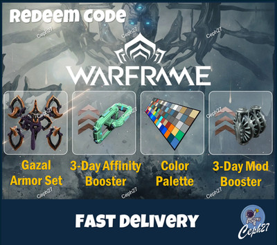 Warframe Booster Pack - Gazal Armor Set + 3-Day Boosters + Colors - Global Code