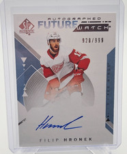 Filip Hronek 2018-19 SP Authentic 205 Future Watch Rookie Autograph RC Auto /999