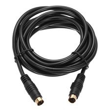 S Video Cable 10ft, Mini DIN 4 Pin S-Video Cable Male to Male Gold Plated