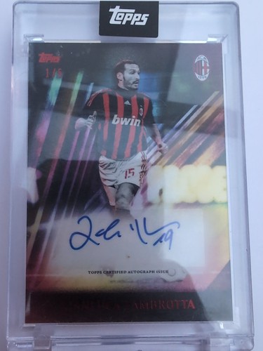 Gianluca Zambrotta Autograph Topps Ac milan 125th Anniversary Legend Card 1/5!
