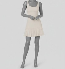 Adrianna Papell Women's Ivory Square Neck Sleeveless Fit & Flare Dress Size 14