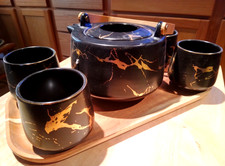 Japanese Tea Set "Vintage" 1970's "Very Good Condition" Includes Tray