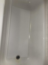 White Peel and Stick Bath Mat 16Wx40L Non Slip Shower Mat NEW