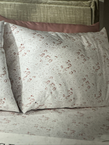 CABBAGE AND ROSES NEW PENNY RASPBERRY 2pc STANDARD PILLOWCASES WHITE/RED NIP - Picture 9 of 18