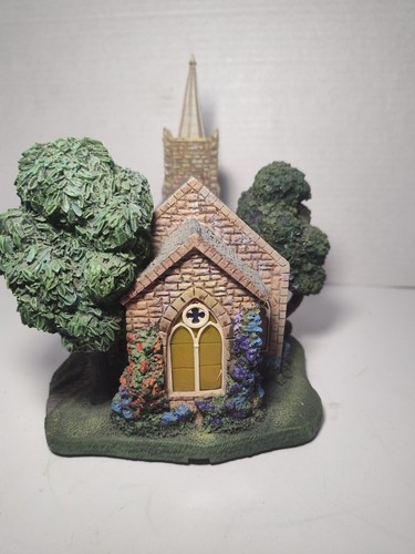 Thomas Kinkade 1999 Hawthorne Village Windermer Church 79983 Lamplight Collectio - Picture 3 of 9