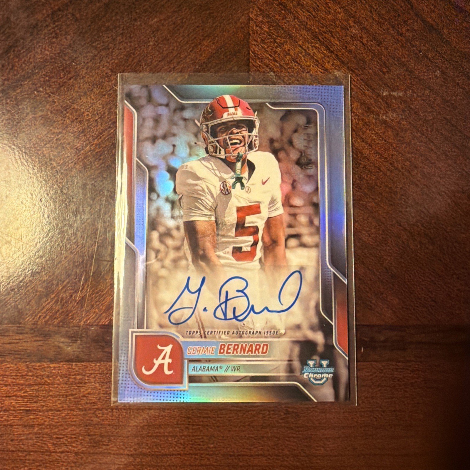 2025 Bowman U Chrome Germie Bernard Auto Refractor /299 #BCA-GB Crimson Tide