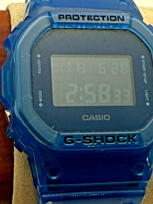 Casio G-Shock DW-5600SB Blue Skeleton Digital Watch 43mm Quartz