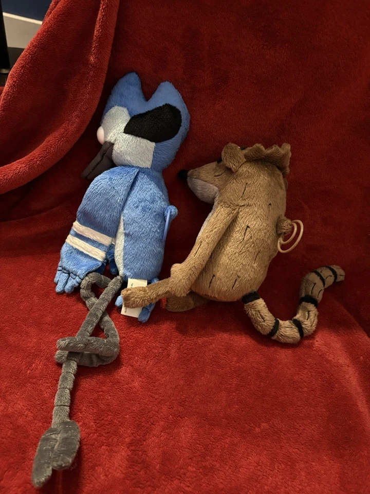 Red de dibujos animados de 8 pulgadas de peluche de Mordecai and Rigby de Mardocai and Rigby regular Show Foto 2 de 4