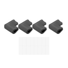 4Pack Corner Guards Edge Protectors U Shape 2.16"x1.38"x0.315" Black