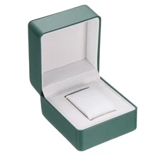 Single Watch Case, PU Leather Watch Storage Box, Green,