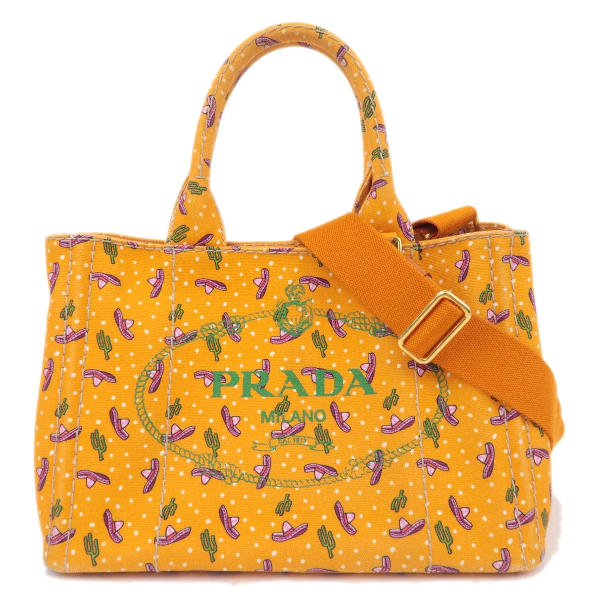 PRADA Canapa Tote Orange Bags & Handbags for Women for sale | eBay