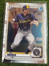 2020 Bowman Draft Zavier Warren #BD-97 Chrome 1st Prospect Brewers
