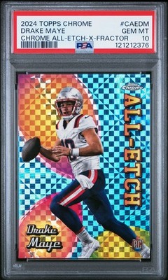 2024 Topps Chrome - All-Etch Drake Maye #CAE-DM X-Fractor (RC) for