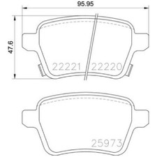 Satz Bremsbeläge Bremsklötze hinten für Opel Adam M13 Corsa E X15 | 24486813