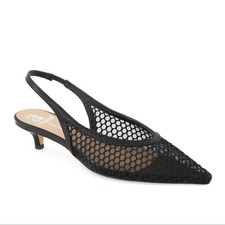 Andrea Women's Mesh Pointed-Toe Slingback Pump Black