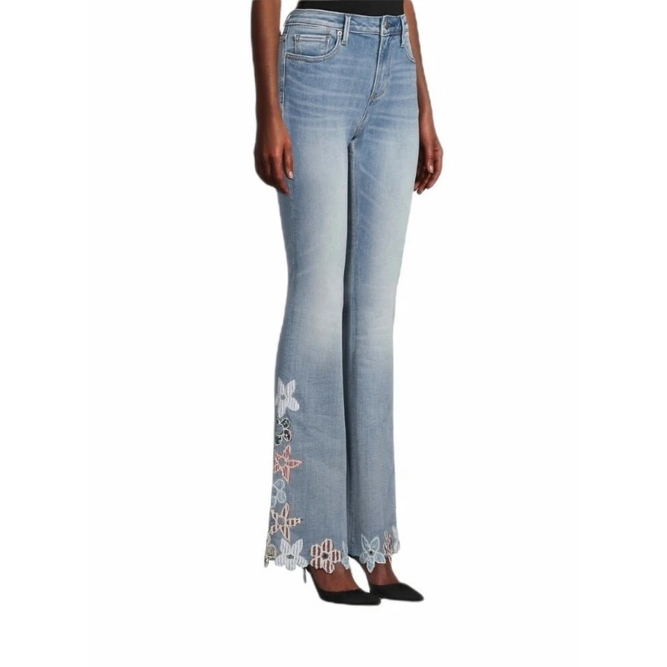 Driftwood Isabel Aplique Floral Acampanado Bordado Lavado Claro Talla 26 Foto 3 de 4