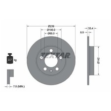 2x Bremsscheibe hinten für VW Bora 1 1J2 1J6 Golf 4 1J1 1J5 | 26225538