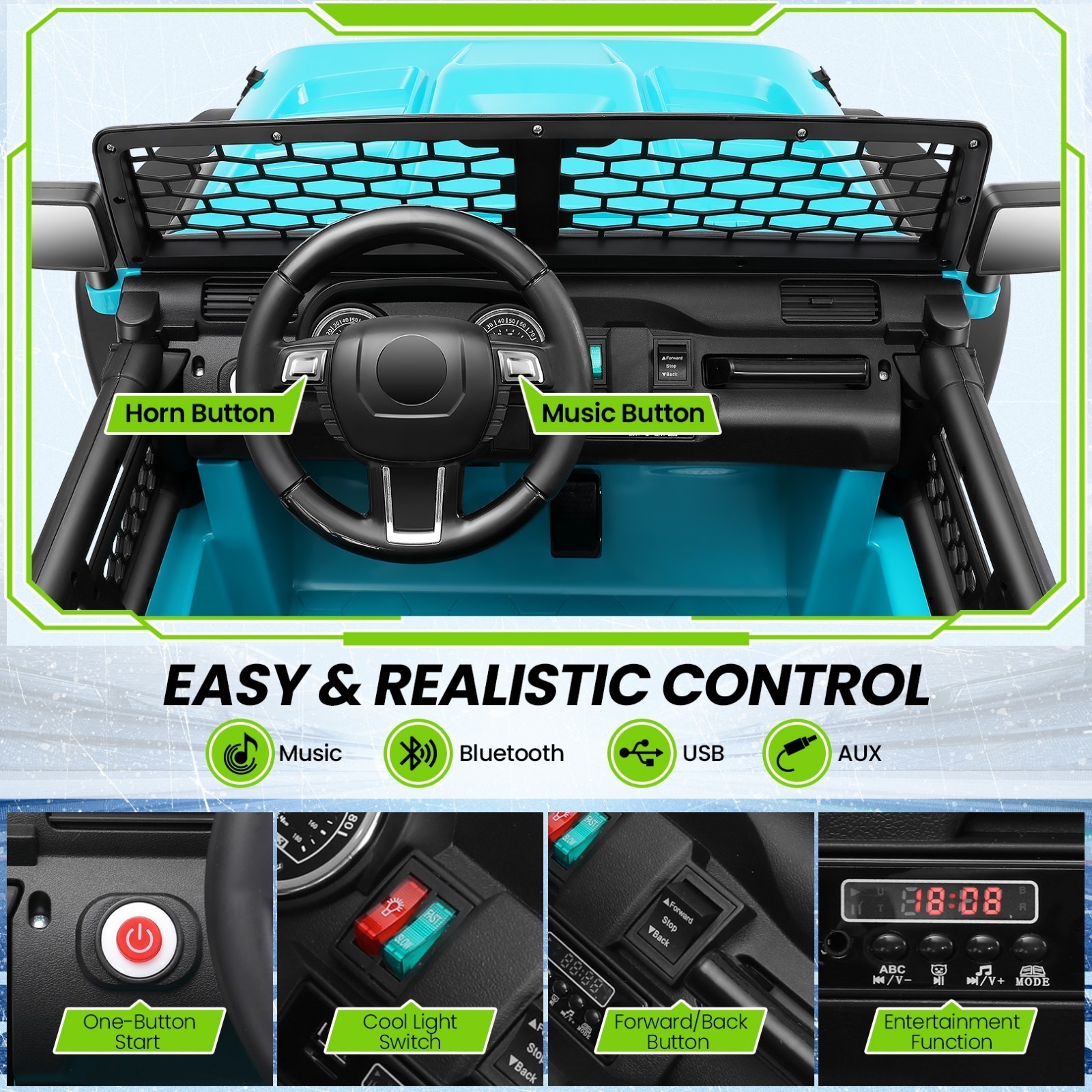 24V Ride on Car 2 Seater Electric Truck 4WD/2WD 4x100W Power Electric SUV Gifts