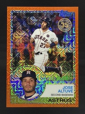 Jose Altuve 25/25 Orange Refractor 2018 Topps 1983 Color Match