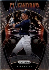 2020 Panini Prizm Fireworks #1 Christian Yelich - NM-MT