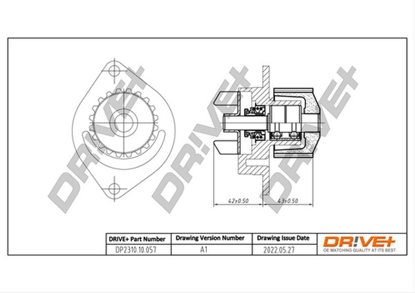 Dr!Ve+ Wasserpumpe MotorküHlung DP2310.10.057 FüR Peugeot 106 1 1A 1C 2 205 20A-image
