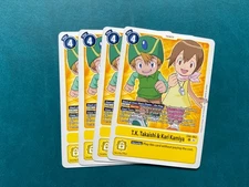 T.K. Takaishi & Kari Kamiya EX6-063 Playset Infernal Ascension Digimon Card x4
