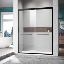 50 54'' W x 72'' Tempered Glass Shower Door 6.0mm Double Sliding Bathroom Door
