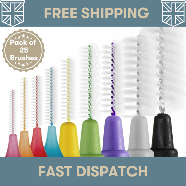 TEPE Original Interdental brush All Sizes and Colours | Pack of 25 Brushes