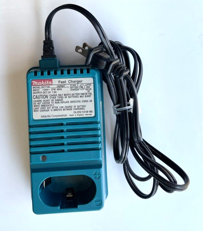 Makita OEM Fast Charger DC7100 Battery Charger DC 7.2V 1.5A Genuine, hardly used