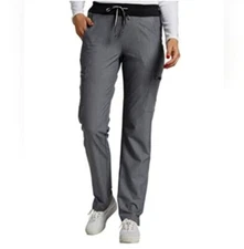 NEW 3XL SCRUB PANTS GREY CARGO DRAWSTRING KNIT WAIST WHITE CROSS V.TESS WOMEN'S