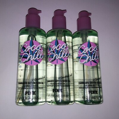 Victoria's Secret Coco Chill & 色々8点Set B Set of 3 Victoria Secret PINK Coco Chill Calming Body Oil Full