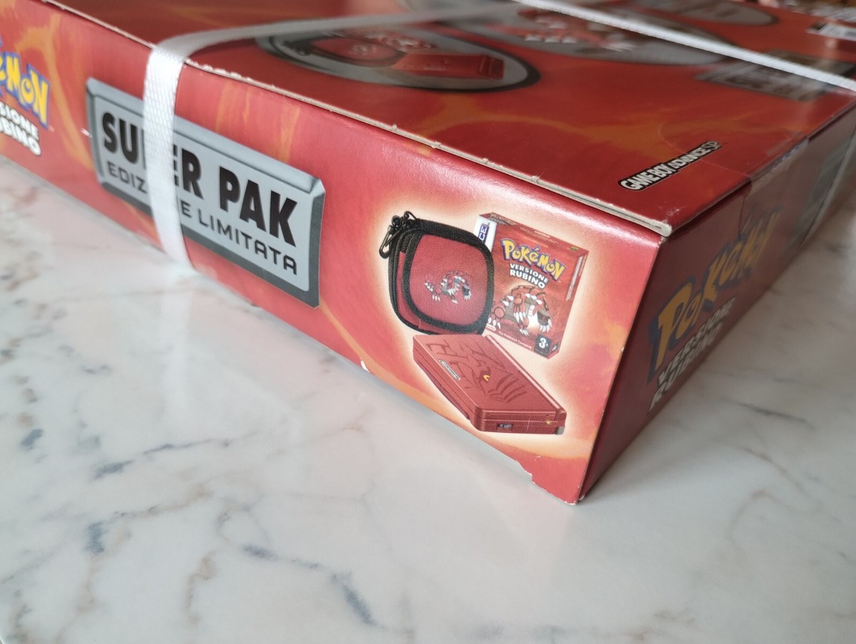 NINTENDO GAME BOY Advance SP: édition limitée Groudon + Pokémon Rubis + Chargeur EUR 350,00