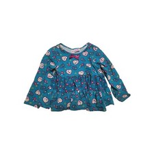 Vintage Girls Long Sleeve Shirt Bobby Socks Green