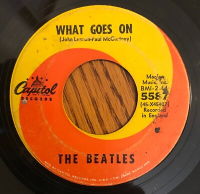The Beatles 45 RPM - Nowhere Man / What Goes On - Capitol 5587 | eBay